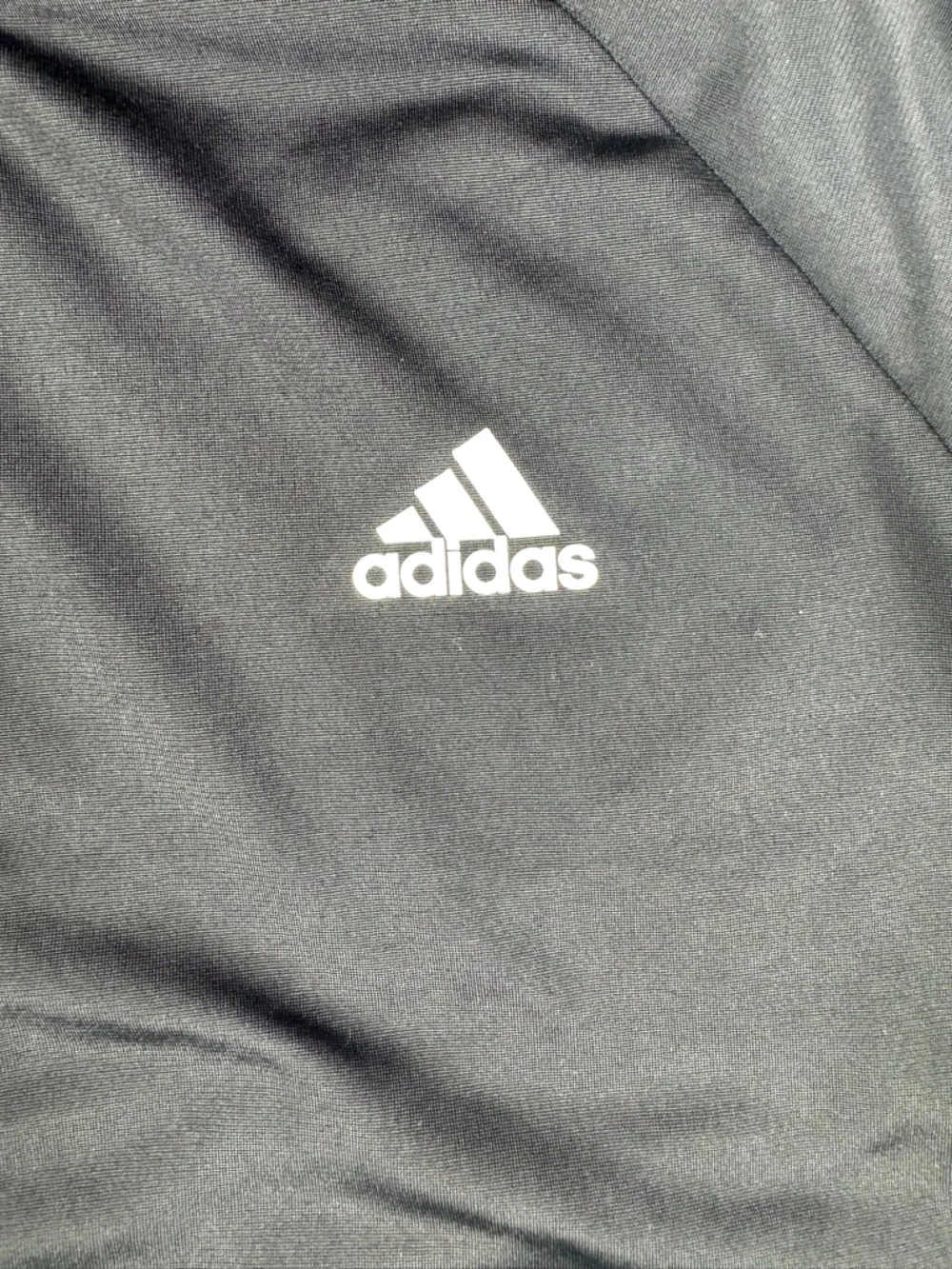 adidas Black Track Jacket with White Three-Stripes